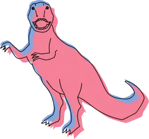 A pink dino? Argh! Does this go in the girl's section or the boy's? How about just calling it the TOY section ;)