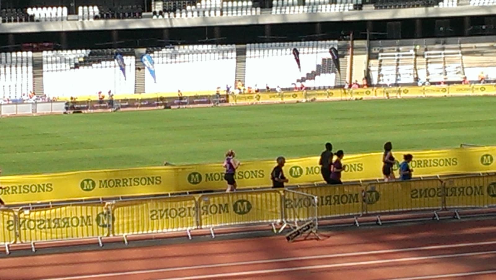 Watched Daddy complete the Newham London run in the Olympic stadium