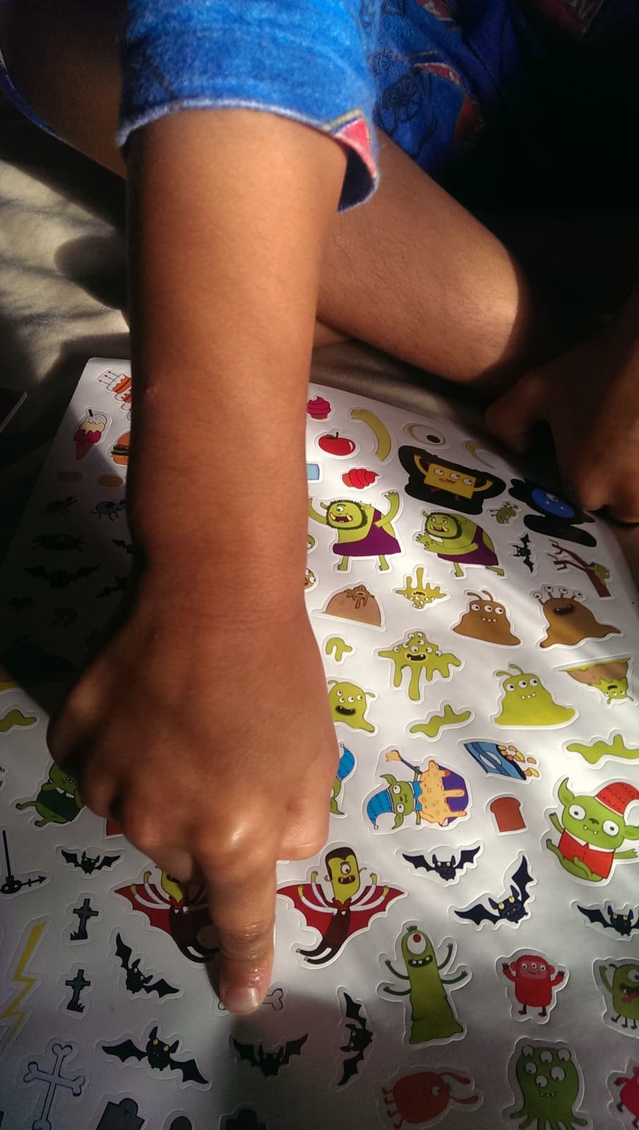 Picking stickers